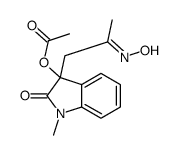 [3-[(2Z)-2-hydroxyiminopropyl]-1-methyl-2-oxoindol-3-yl] acetate Structure