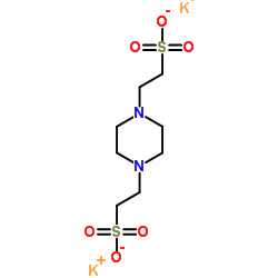 1,4-哌嗪二乙磺酸二钾盐结构式