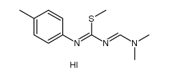 4-dimethylamino-2-methylsulfanyl-1-p-tolyl-1,3-diazabuta-1,3-dienium iodide Structure