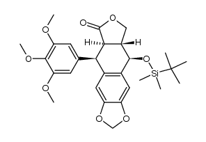 (-)-4-O-(tert-butyldimethylsilyl)podophyllotoxin Structure