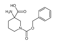 1-((BENZYLOXY)CARBONYL)-3-AMINOPIPERIDINE-3-CARBOXYLIC ACID structure