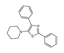 1-(2,4-diphenyl-1,3-thiaphosphol-5-yl)piperidine Structure