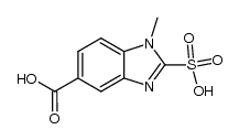 1-Methyl-5-carboxybenzimidazolyl-2-sulfonic acid Structure