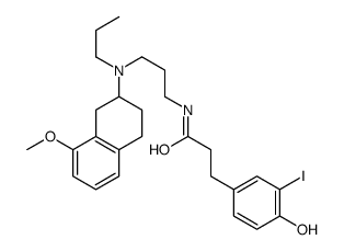 8-methoxy-2-(N-propyl-N-(3'-iodo-4'-hydroxyphenyl)-propionamido-N'-propylamino)tetralin结构式