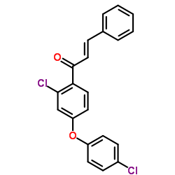(E)-1-[2-CHLORO-4-(4-CHLOROPHENOXY)PHENYL]-3-PHENYL-2-PROPEN-1-ONE Structure