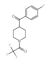 2,2,2-Trifluoro-1-(4-(4-fluorobenzoyl)piperidin-1-yl)ethanone structure
