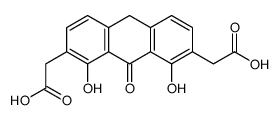 2-[7-(carboxymethyl)-1,8-dihydroxy-9-oxo-10H-anthracen-2-yl]acetic acid Structure