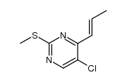(E)-5-chloro-2-methylthio-4-(1-propenyl)pyrimidine结构式