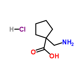 1-(aminomethyl)cyclopentanecarboxylic acid hydrochloride结构式