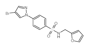 4-(4-Bromo-1H-pyrazol-1-yl)-N-(furan-2-ylmethyl)benzenesulfonamide picture