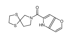 1,4-dithia-7-azaspiro[4.4]nonan-7-yl(4H-furo[3,2-b]pyrrol-5-yl)methanone结构式