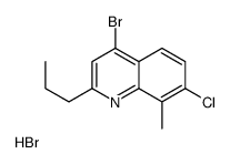 4-Bromo-7-chloro-8-methyl-2-propylquinoline hydrobromide structure