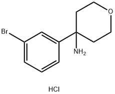 4-(3-溴苯基)噁烷-4-胺盐酸结构式