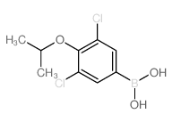 (3,5-二氯-4-异丙氧基苯基)硼酸结构式