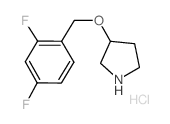 3-[(2,4-Difluorobenzyl)oxy]pyrrolidine hydrochloride结构式