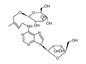 N6-(4-β-L-glucopyranosyloxy-3-methyl-but-2-enyl)-adenosine Structure