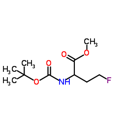 Methyl 4-fluoro-2-({[(2-methyl-2-propanyl)oxy]carbonyl}amino)butanoate Structure