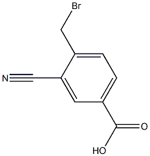 4-(bromomethyl)-3-cyanobenzoic acid结构式