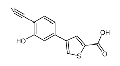 4-(4-cyano-3-hydroxyphenyl)thiophene-2-carboxylic acid结构式