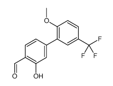 2-hydroxy-4-[2-methoxy-5-(trifluoromethyl)phenyl]benzaldehyde结构式