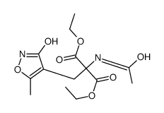 ETHYL 2-ACETAMIDO-2-ETHOXYCARBONYL-3-[3-HYDROXY-5-METHYLISOXAZOL-4-YL]PROPANOATE结构式
