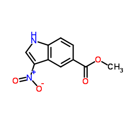 Methyl 3-nitro-1H-indole-5-carboxylate结构式