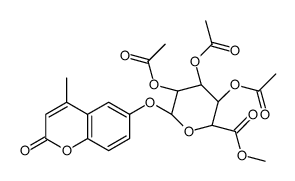 4-Methylumbelliferyl 2,3,4-Tri-O-acetyl-α-L-idopyranosiduronic Acid, Methyl Ester structure