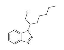 2-(Benzotriazol-1-yl)-1-chloroheptane结构式