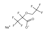 sodium 2,3,3,3-tetrafluoro-2-(2,2,2-trifluoroethoxy)propanoate Structure