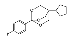 1-cyclopentyl-4-(4-iodophenyl)-3,5,8-trioxabicyclo[2.2.2]octane结构式