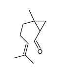 (Z+E)-2-methyl-2-(4-methyl-3-pentenyl) cyclopropane carbaldehyde Structure