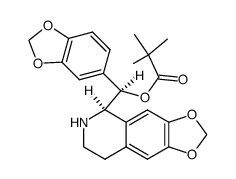 (R-(R*,R*))-(1,3-benzodioxol-5-yl)(5,6,7,8-tetrahydro-1,3-dioxolo(4,5-g)isoquinolin-5-yl)methyl 2,2-dimethylpropanoic acid ester结构式