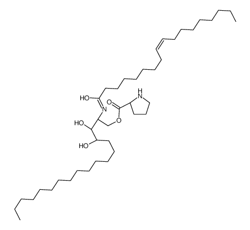 [(2S,3S,4R)-3,4-dihydroxy-2-[[(Z)-octadec-9-enoyl]amino]octadecyl] (2S)-pyrrolidine-2-carboxylate Structure