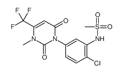 N-[2-chloro-5-[3-methyl-2,6-dioxo-4-(trifluoromethyl)pyrimidin-1-yl]phenyl]methanesulfonamide结构式