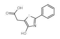2-(4-羟基-2-苯基-1,3-噻唑-5-基)乙酸结构式