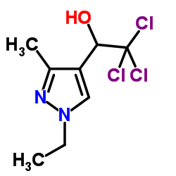 2,2,2-Trichloro-1-(1-ethyl-3-methyl-1H-pyrazol-4-yl)ethanol结构式