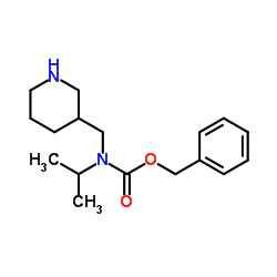 Benzyl isopropyl(3-piperidinylmethyl)carbamate结构式