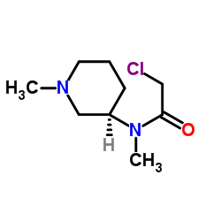 2-Chloro-N-methyl-N-[(3R)-1-methyl-3-piperidinyl]acetamide结构式