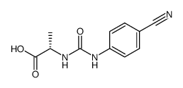(S)-2-[3-(4-Cyanophenyl)ureido]propionic acid Structure