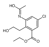 ethyl 3-acetamido-5-chloro-2-(2-hydroxyethyl)benzoate结构式