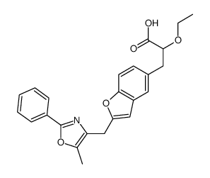 2-ethoxy-3-(2-((5-methyl-2-phenyloxazol-4-yl)methyl)benzofuran-5-yl)propionic acid结构式