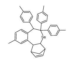 10-methyl-6,6,7-tri-p-tolyl-1,4,4a,6,7,11b-hexahydro-1,4-methanodibenzo[b,d]selenepine结构式