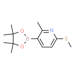 2-Methyl-6-(methylthio)-3-(4,4,5,5-tetramethyl-1,3,2-dioxaborolan-2-yl)pyridine structure