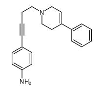 4-[4-(4-phenyl-3,6-dihydro-2H-pyridin-1-yl)but-1-ynyl]aniline结构式