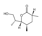 (3R,5R,6R)-6-((R)-2-Hydroxy-1-methyl-ethyl)-3,5-dimethyl-tetrahydro-pyran-2-one结构式