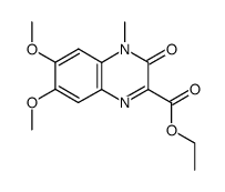 ethyl 6,7-dimethoxy-1-methyl-2(1H)-quinoxalinone-3-carboxylate结构式
