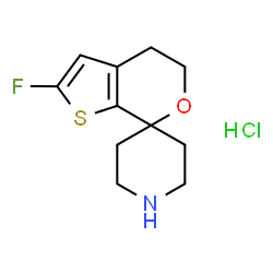 2'-fluoro-4',5'-dihydrospiro[piperidine-4,7'-thieno[2,3-c]pyran] hydrochloride structure