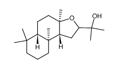 2-((3aR,5aS,9aS,9bR)-3a,6,6,9a-tetramethyldodecahydronaphtho[2,1-b]furan-2-yl)propan-2-ol结构式