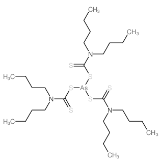 bis(dibutylcarbamothioylsulfanyl)arsanyl N,N-dibutylcarbamodithioate Structure