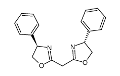 (R,R)-2,2-亚甲基双(4-苯基-2-恶唑啉)结构式
